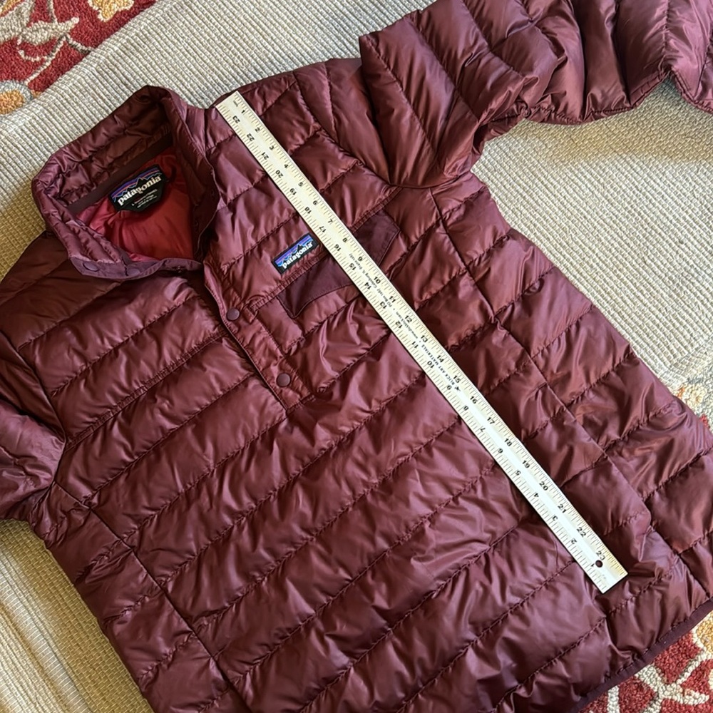 Patagonia Snap-T down sweater puffy pullover drumfire red maroon NWOT women’s L - Picture 7 of 14